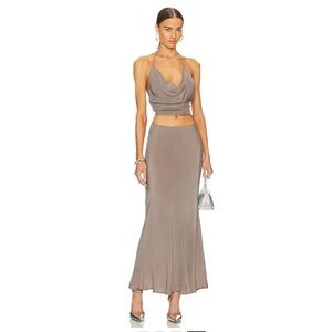 Musier Paris Romanella Gray Skirt Set